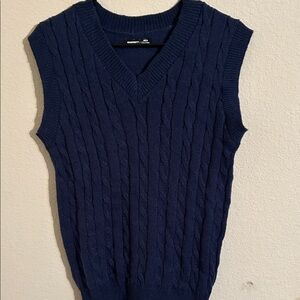 Manfinity  Navy V-Neck Sweater Vest